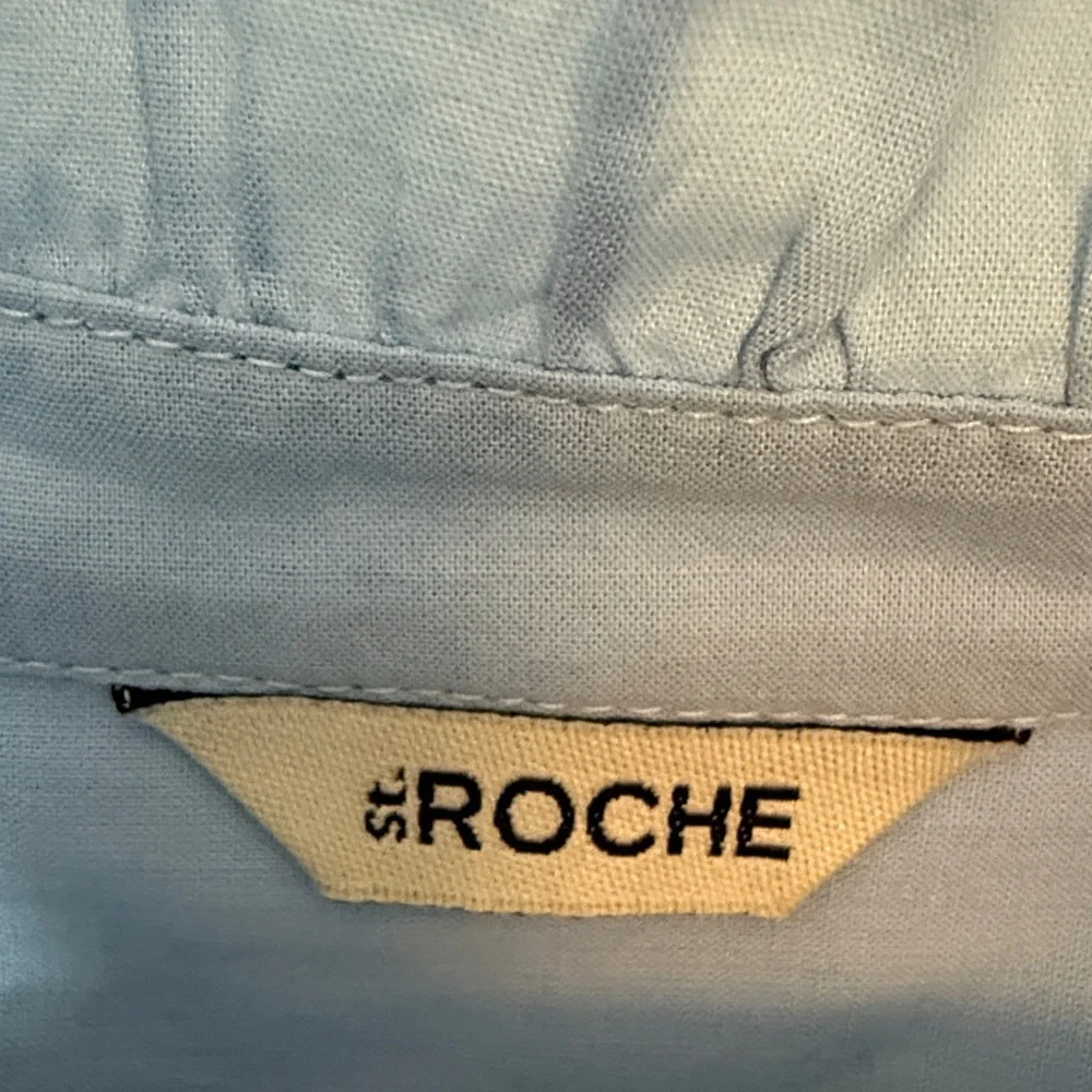 St Roche Light Blue Ruffled Blouse - Picture 3 of 5